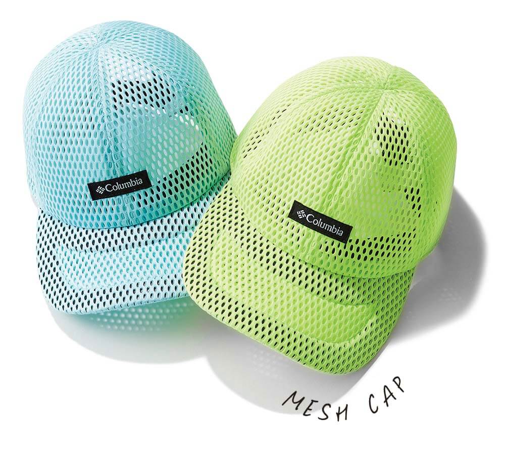 MESH CAP　（3月発売予定）（各）￥3300／コロンビアスポーツウェアジャパン（コロンビア）