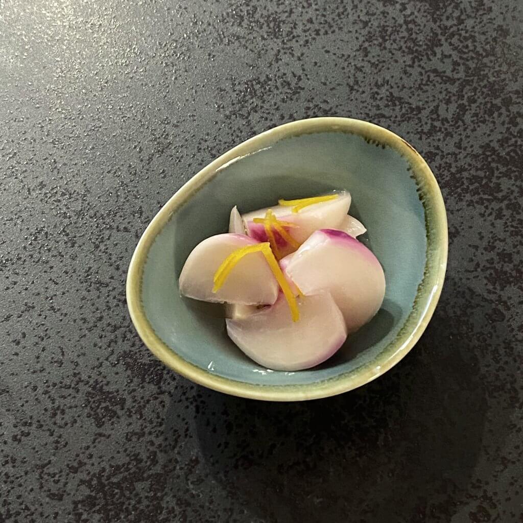 あやめ雪かぶ　鎌倉野菜　かぶの柚子マリネ　甘酢漬け
