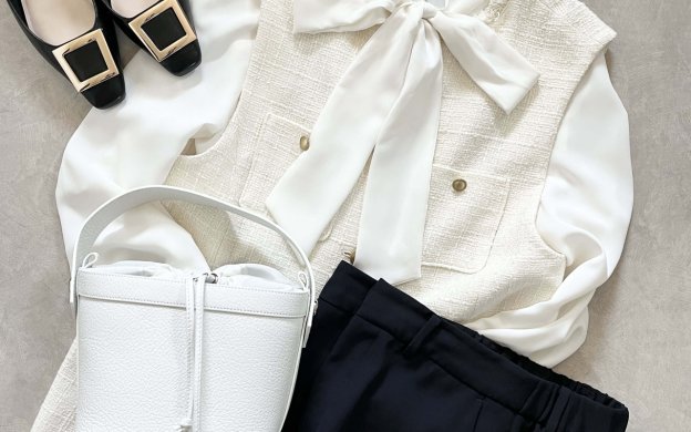 グリーンレーベルリラクシング　ツイードフリンジベスト