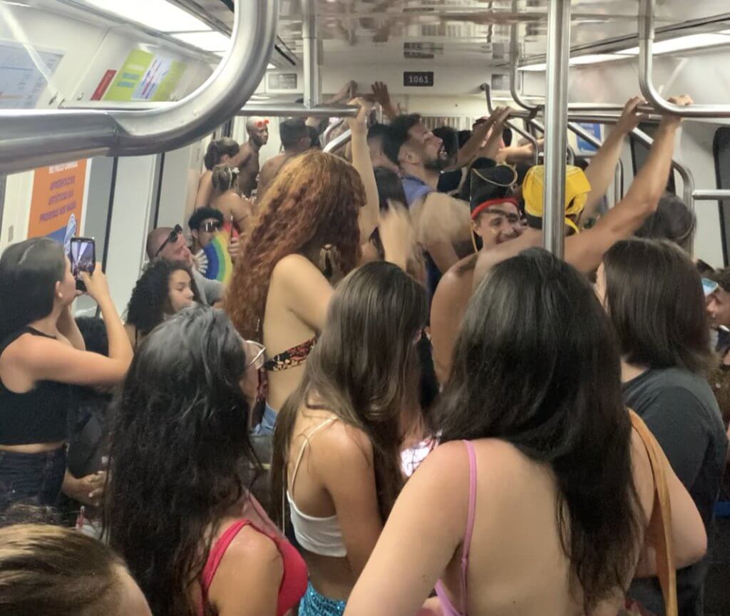 リオデジャネイロの地下鉄の様子