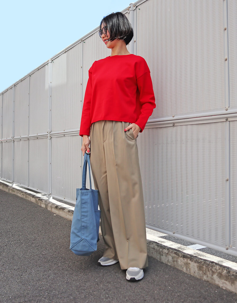 12closet【福田麻琴さんコラボ】【洗える】前後2WAYパールボタンカーディガン　L.L.Beanの「【LEE別注】LEE100人隊コラボグローサリー・トート」