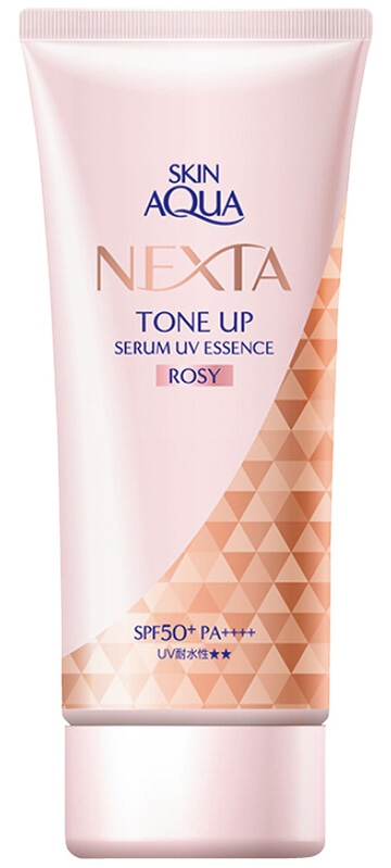 スキンアクアネクスタトーンアップセラムUVエッセンス 販売名：ネクスタUVエッセンスT　SPF50＋・PA＋＋＋＋ 70g￥1760（編集部調べ）／ロート製薬