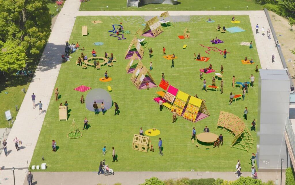 芝生広場　ピクニック　イメージ