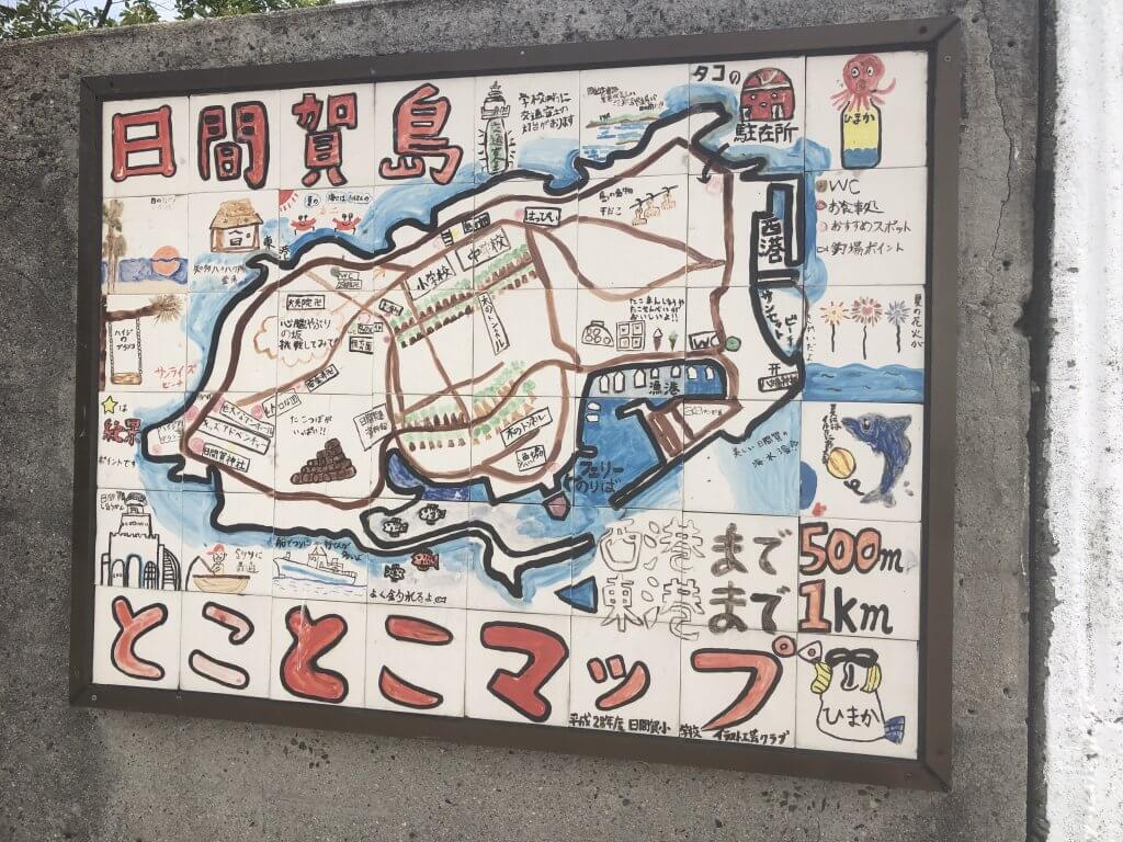 日間賀島見所マップ
