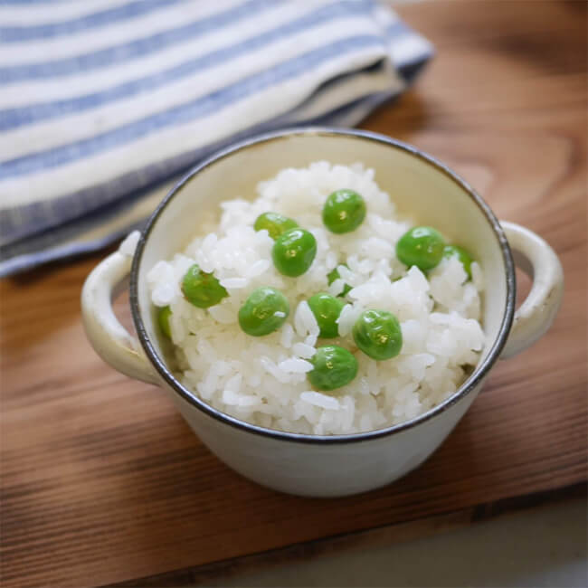 写真：100人隊が作った「塩麹豆ごはん」