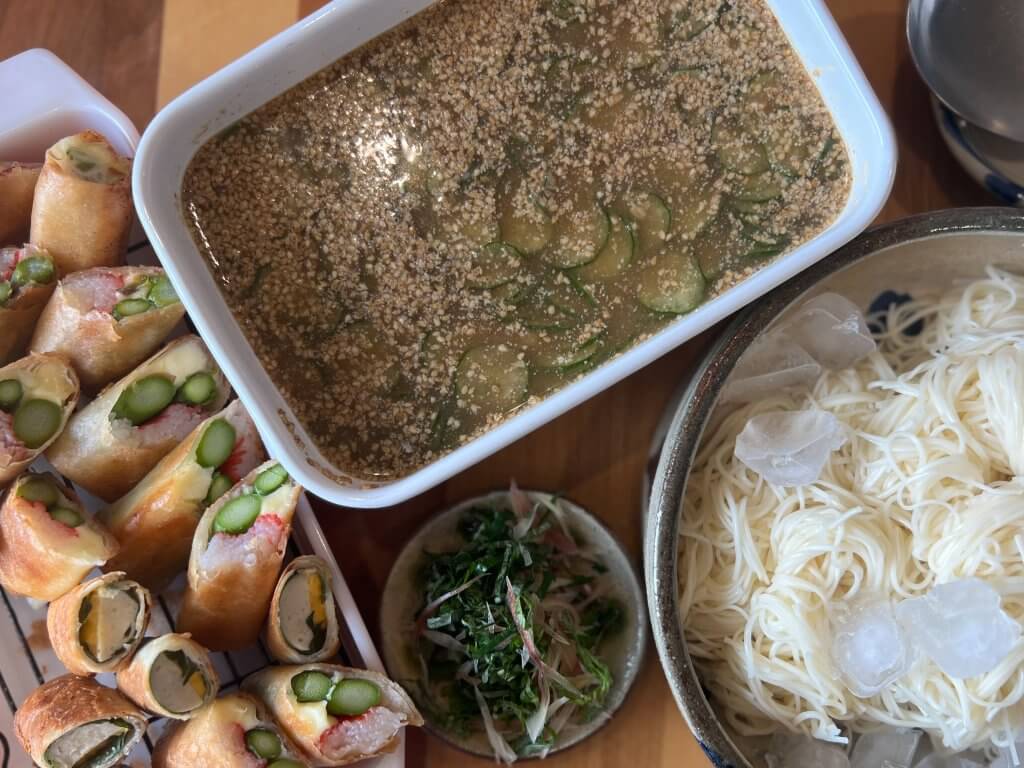 【LEEレシピ】2選！梅雨にさっぱりと食べたい素麺と春巻き 001icoco