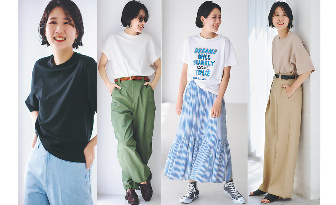 【長身に似合うTシャツは？】ハンサム体型 スタイリスト高橋美帆さんが試着！「体をきれいに見せるTシャツ」選び