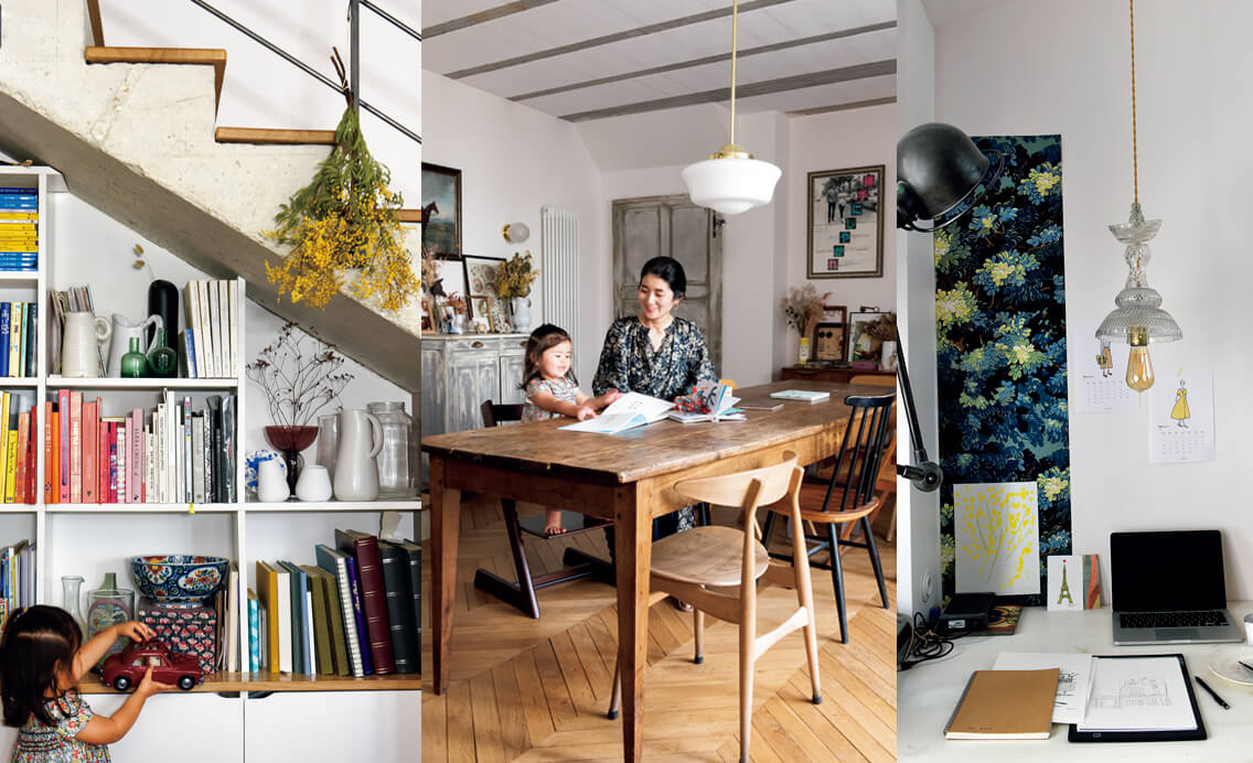 【イラストレーター 下山真鈴さんのパリ暮らし】バラバラの家具、見せる収納…“未完成を楽しんでいます”