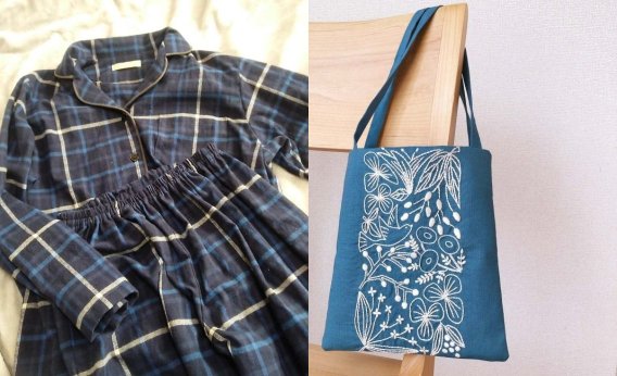 最新ハンドメイド作品を4人分ご紹介♪【CHECK＆STRIPEのパジャマ、刺繍バッグetc.】