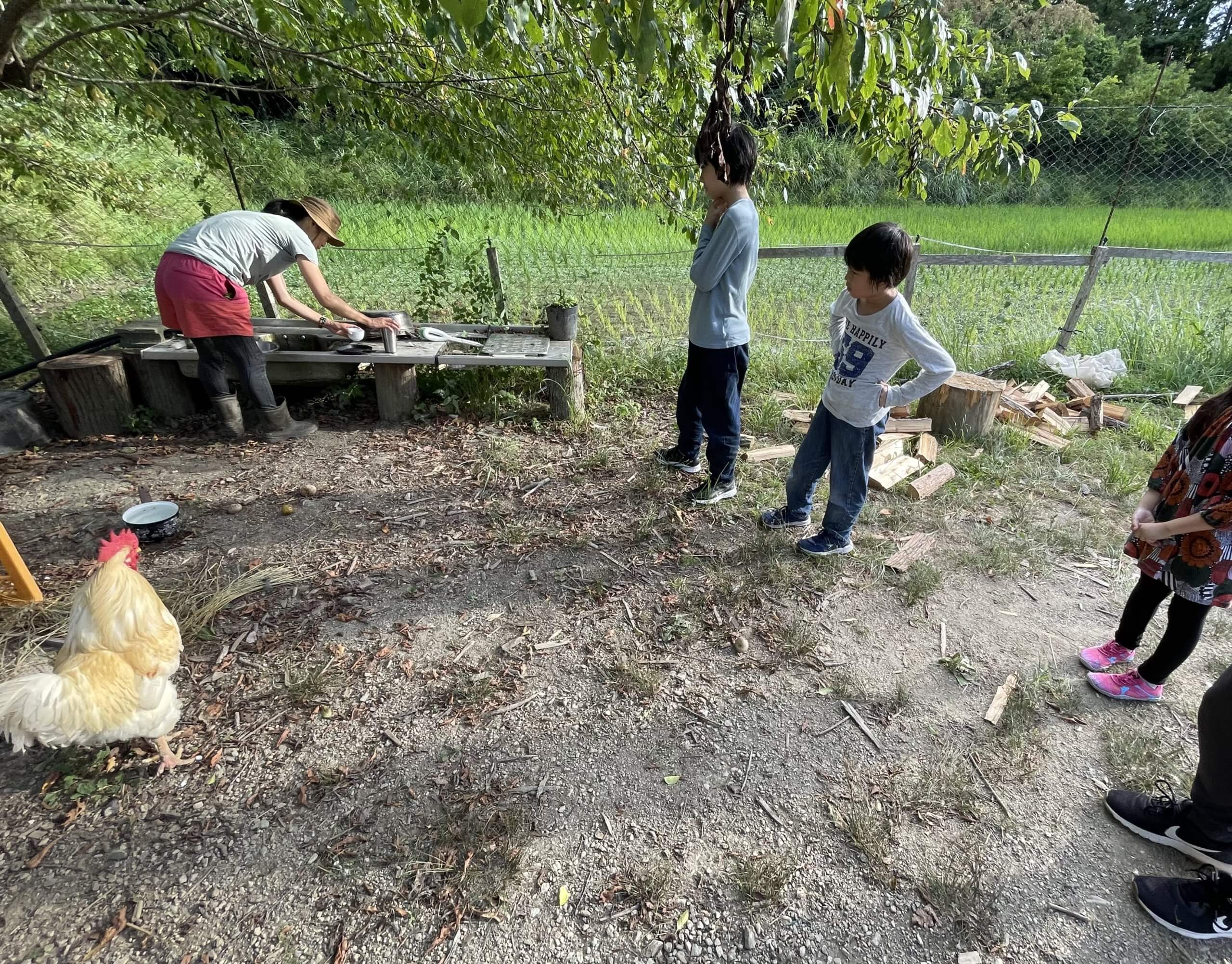 オニヴァ農園　岩清水　水を引く　引水　山　オニヴァ山　田んぼ　稲作　齋藤郁子さん　LEE100人隊　TB　はな　おでかけ　おでかけ部