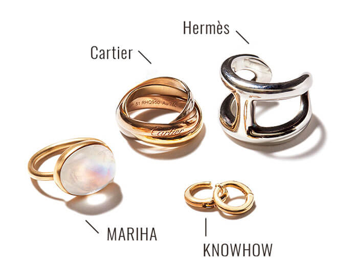 松村純子さんのアクセサリー　Hermès　Cartier　MARIHA　KNOWHOW