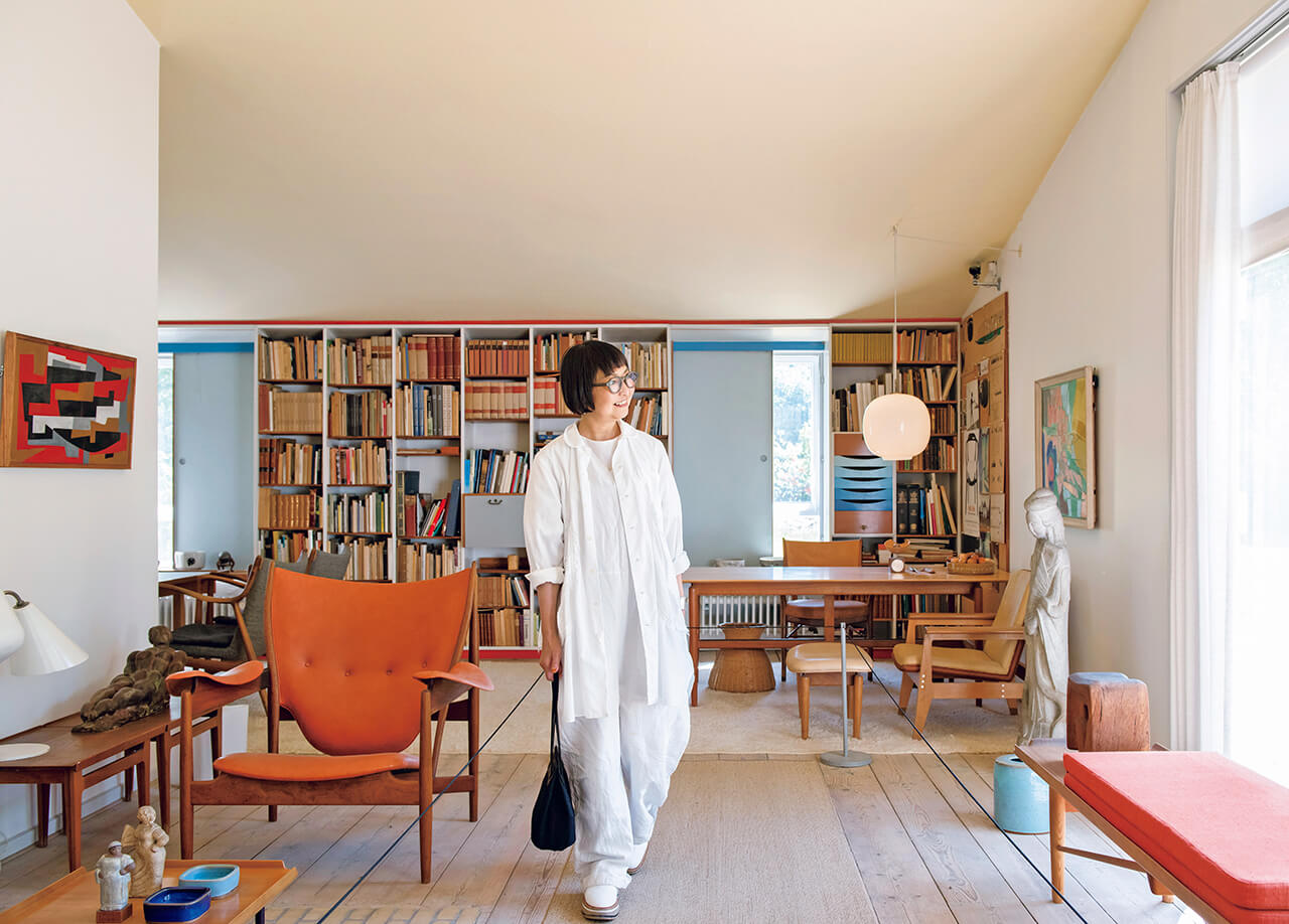 北欧デザインの巨匠、フィン・ユールの自邸リビング　スタイリスト石井佳苗さん　デンマークの旅