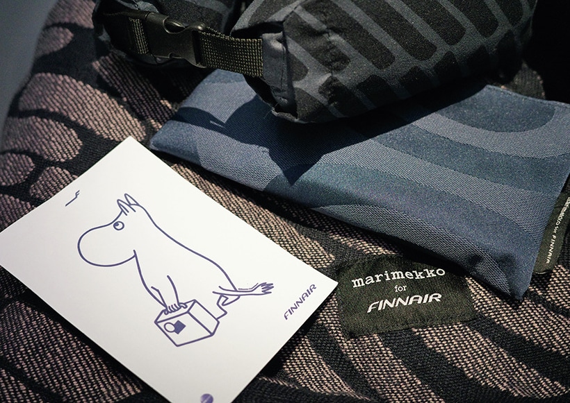 「マリメッコ」の機内グッズ　フィンエアー