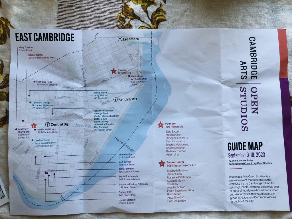 ケンブリッジオープンスタジオのマップ