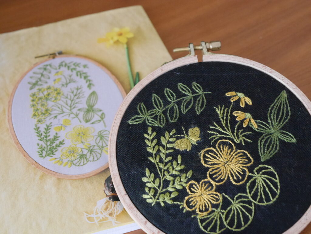 夏の終わりから秋にかけての刺繍の記録【前編】小さな野花の