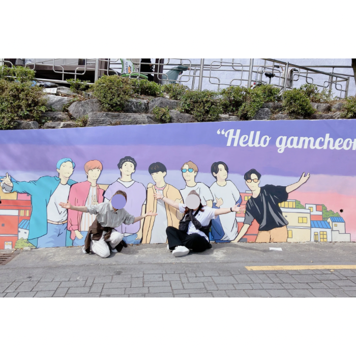 BTS　甘川文化村　BTS壁画　BTS聖地巡り