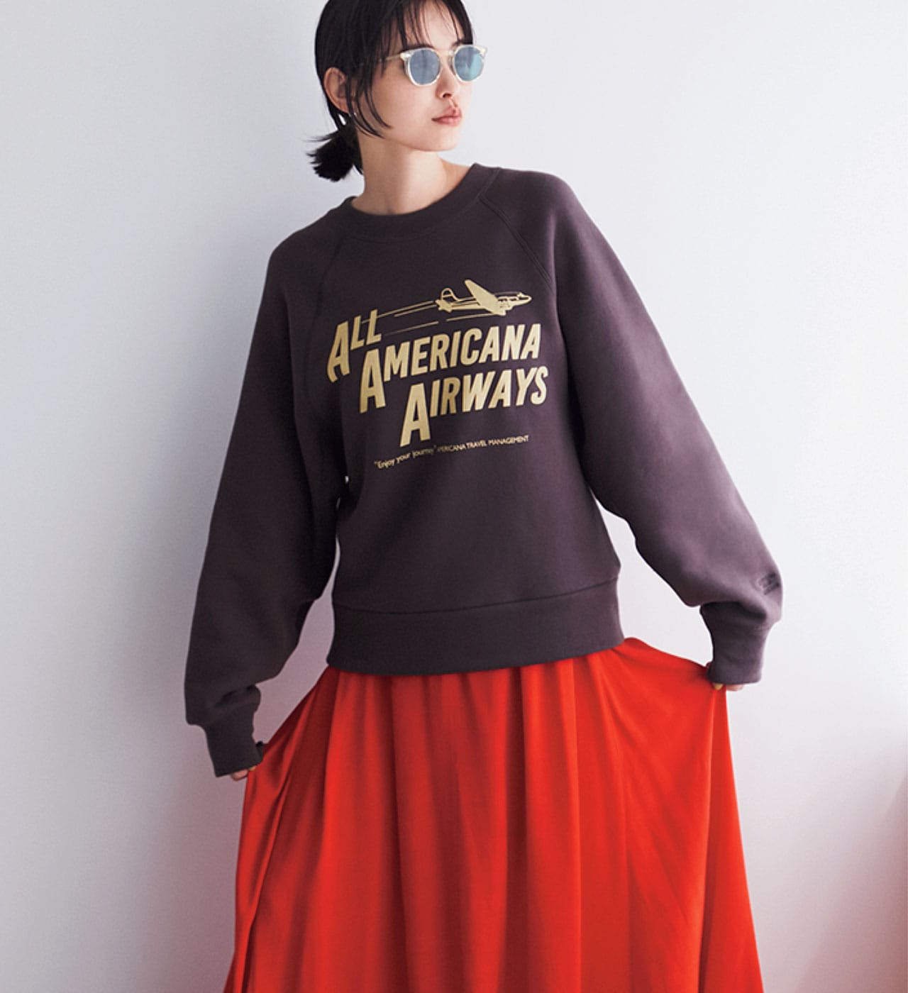 新品未使用】A-LINE SWEAT グレーA アメリカーナ-