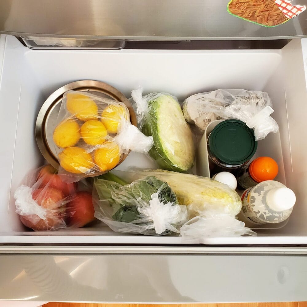 無印良品 野菜や果物の鮮度を保つポリエチレン袋 大掃除　冷蔵庫