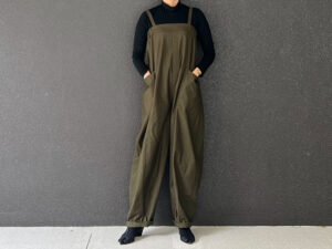 【Curensology】コットンネップサロペットパンツで40代コーデ 001icoco