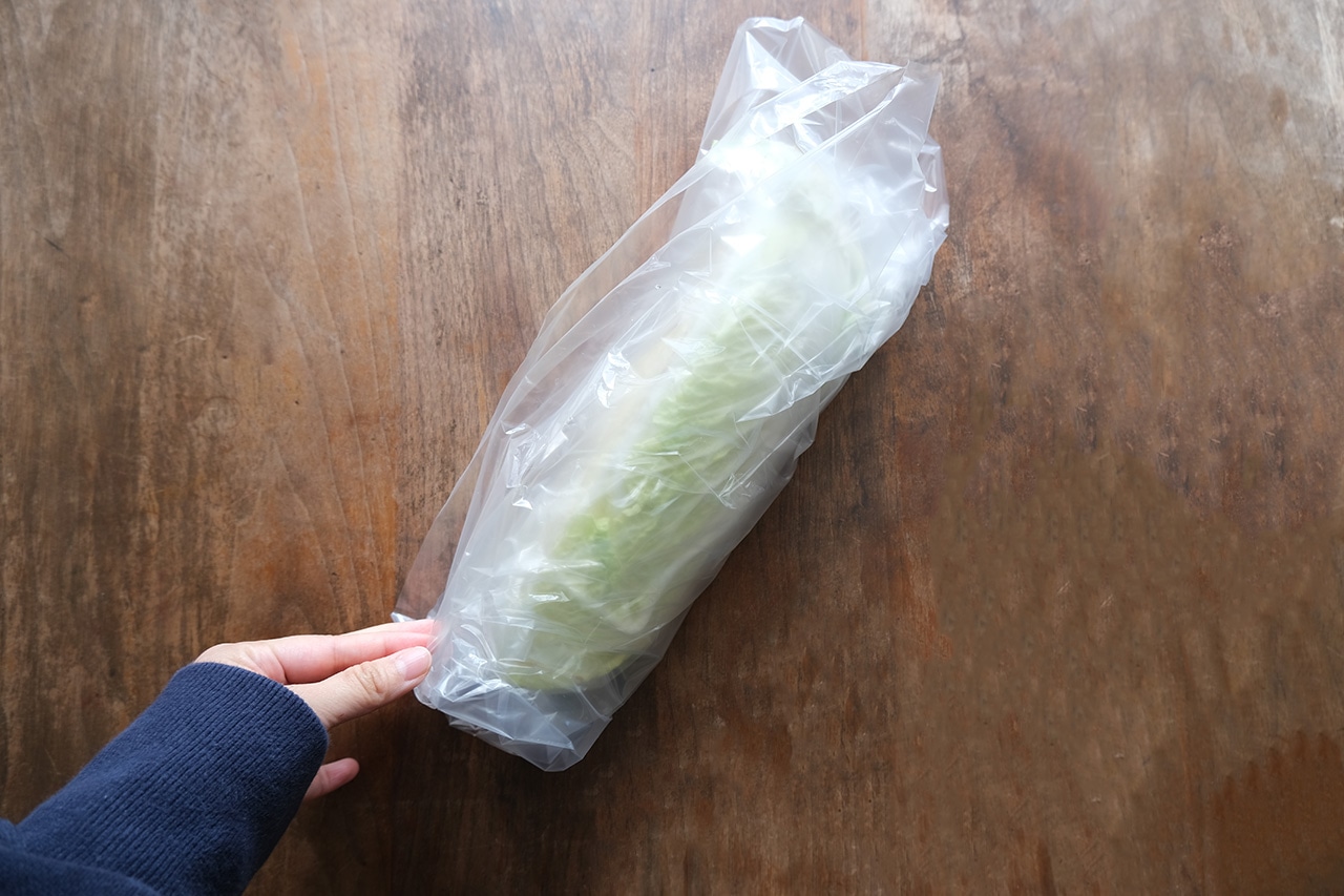 無印良品　野菜や果物の鮮度を保つポリエチレン袋　使用01
