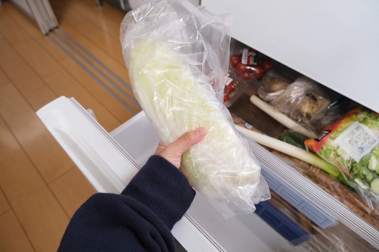 無印良品　野菜や果物の鮮度を保つポリエチレン袋　使用02