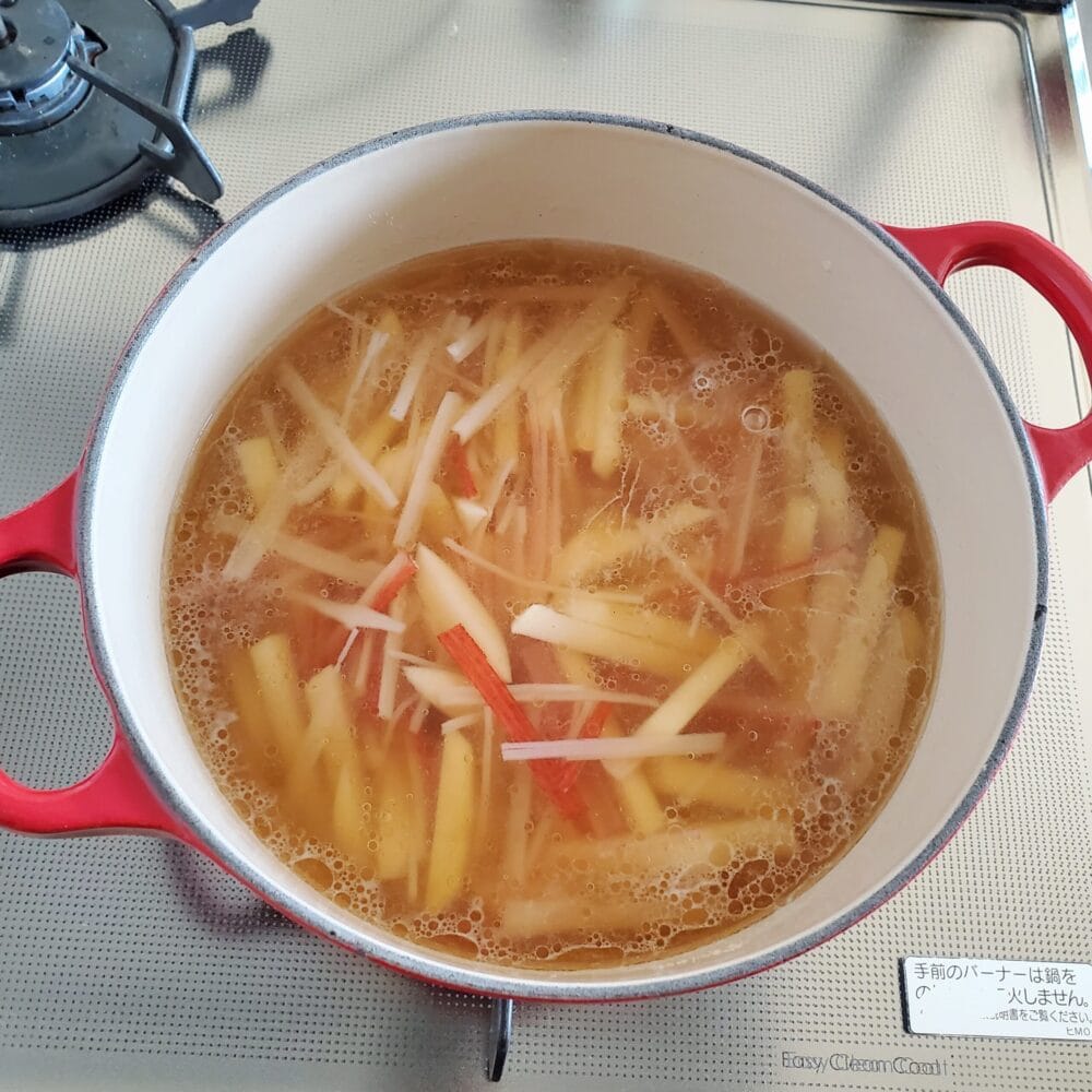 カニかまレシピ じゃがいもとカニかまのスープ 今井亮さん