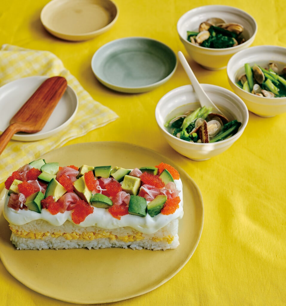 「チーズクリームのケーキずし」と「アサリと菜の花スープ」レシピ／近藤幸子さん