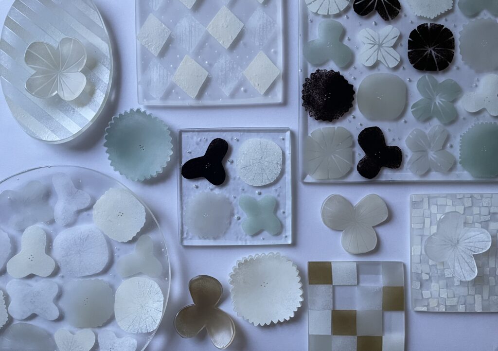 八木麻子　ガラス　キルンワーク　Bouquet Classique ブーケクラシック　LEE100人隊　TB　はな　今日のお買い物　ドワネル　doinel