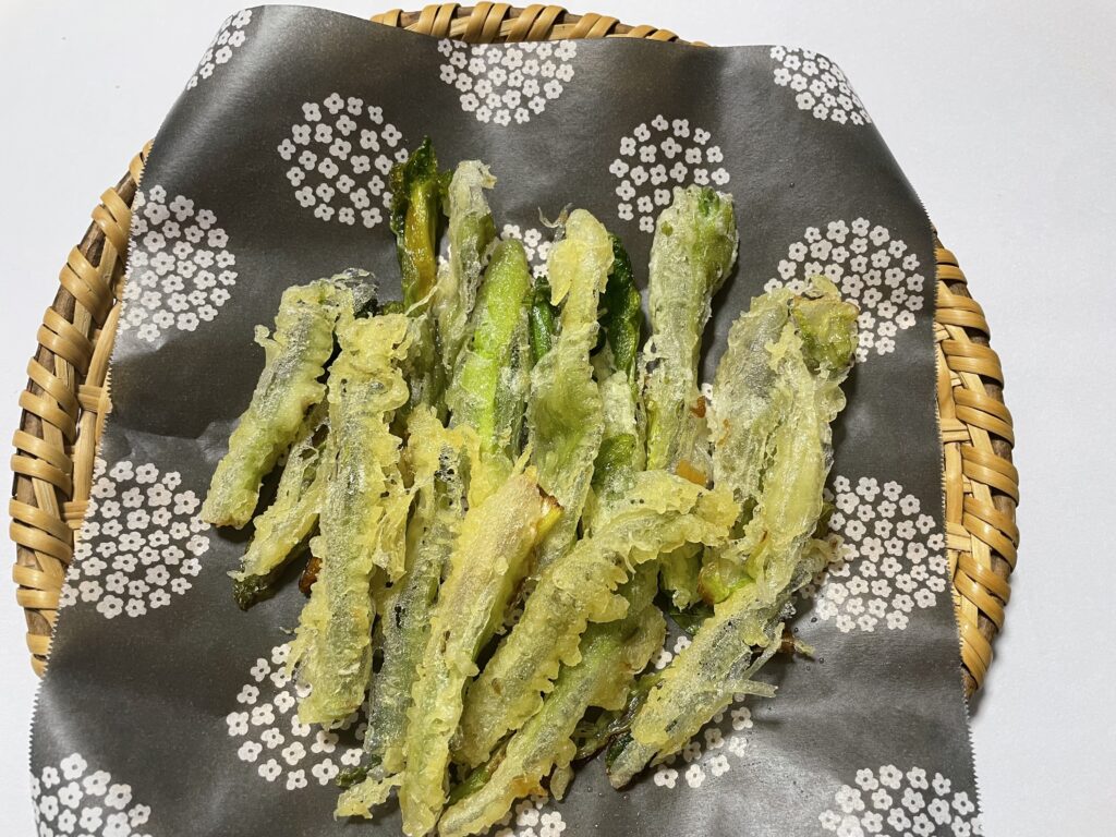 あまどころ　アマドコロ　青果ミコト屋　甘野老　山菜　てんぷら　天麩羅　天ぷら　LEE100人隊　TB　はな　コツのいらない天ぷら粉　日清製粉