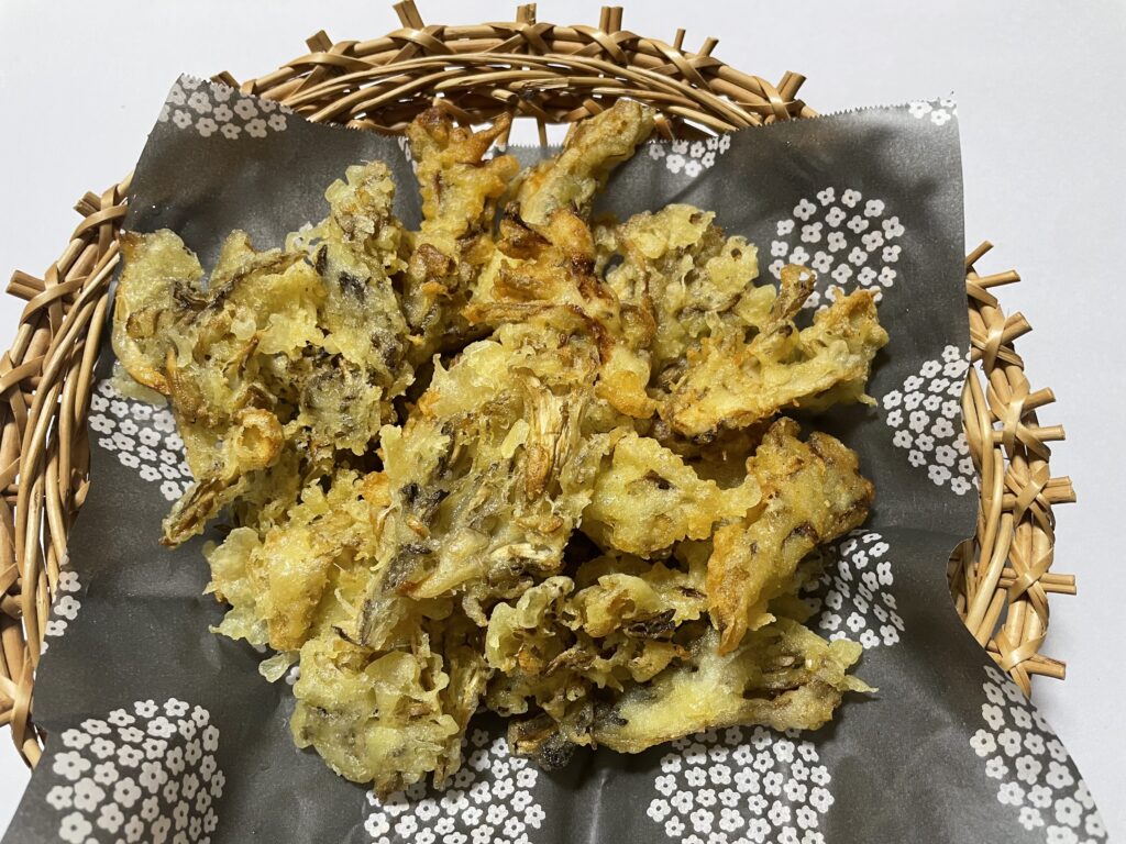 まいたけのてんぷら　舞茸の天ぷら　LEE100人隊　TB　はな　料理部