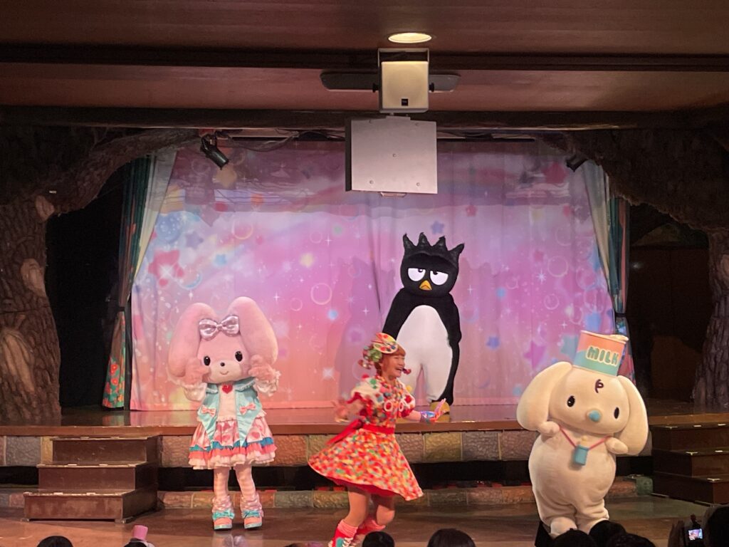 Sanrio Puroland　サンリオピューロランド　2024年4月　ゴールデンウィーク　LEE100人隊　TB　はな　おでかけ部　おでかけ　子連れ体験　ハッピーセレブレーションパーティー　知恵の木ステージ