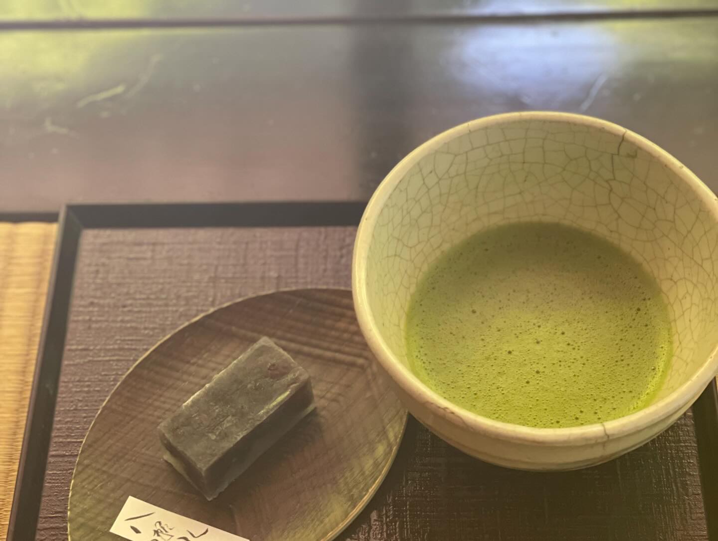 京都 瑠璃光院でいただいたお抹茶
