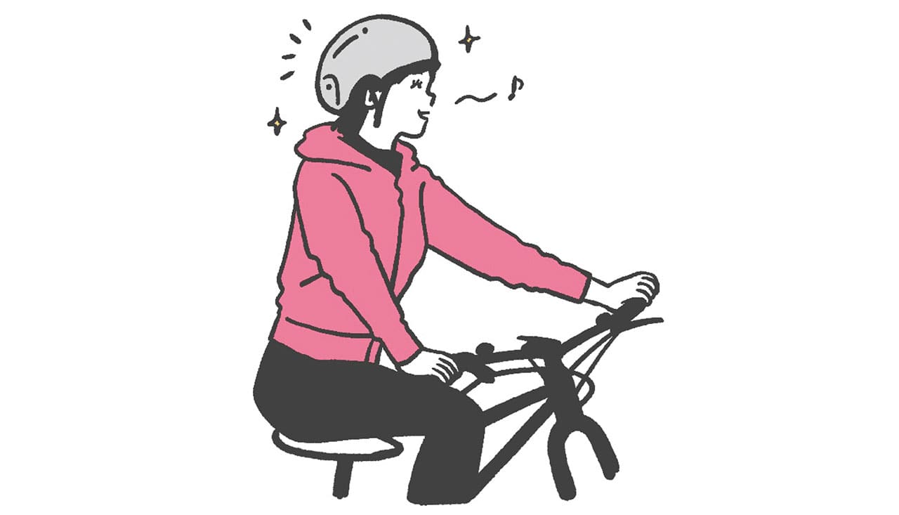 イラスト：自転車のヘルメット購入助成