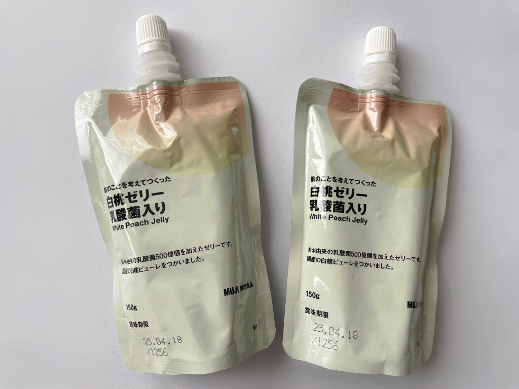 無印良品　白桃ゼリー乳酸菌入り　LEE100人隊　TB　はな　今日のお買い物