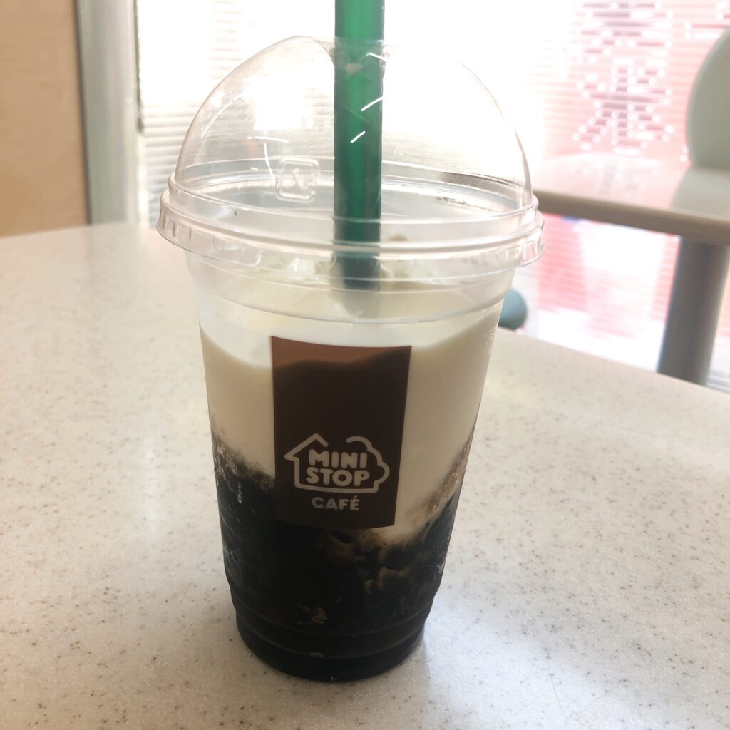 ミニストップ　ほろにがコーヒーゼリーソフト