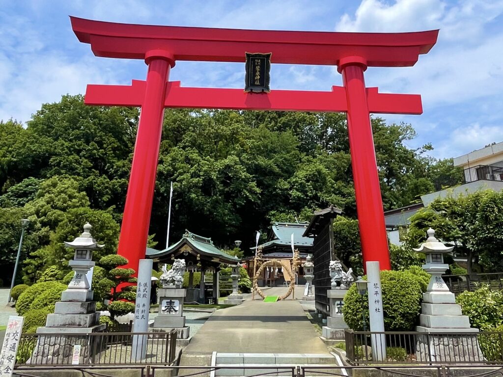 鳥居　夏詣　2024　夏越しの大祓え　茅の輪くぐり　茅の輪　穢れ落とし　LEE100人隊　TB　はな　おでかけ　おでかけ部　神奈川県川崎市　琴平神社　神社仏閣　寺社巡り　御朱印帳　限定御朱印