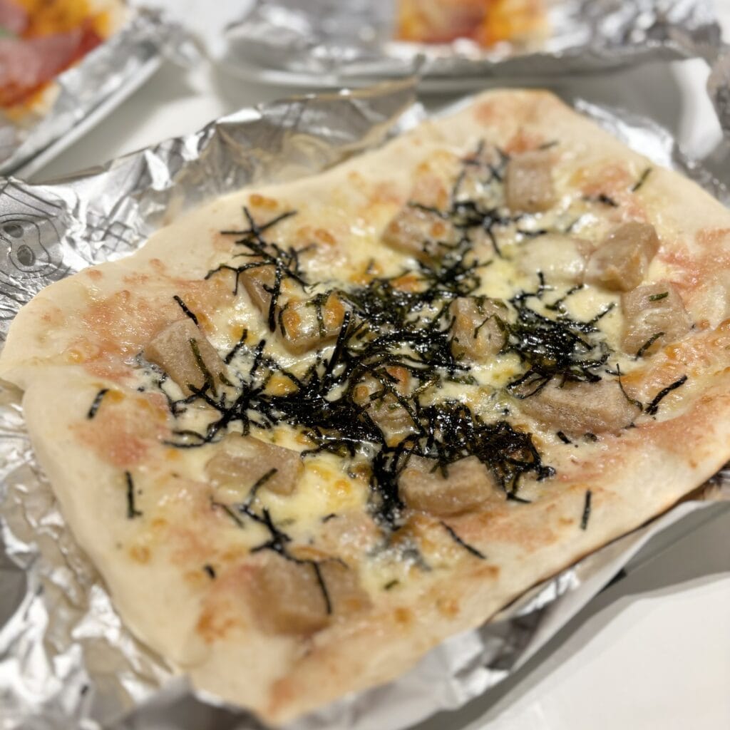 魚焼きグリルでピザ