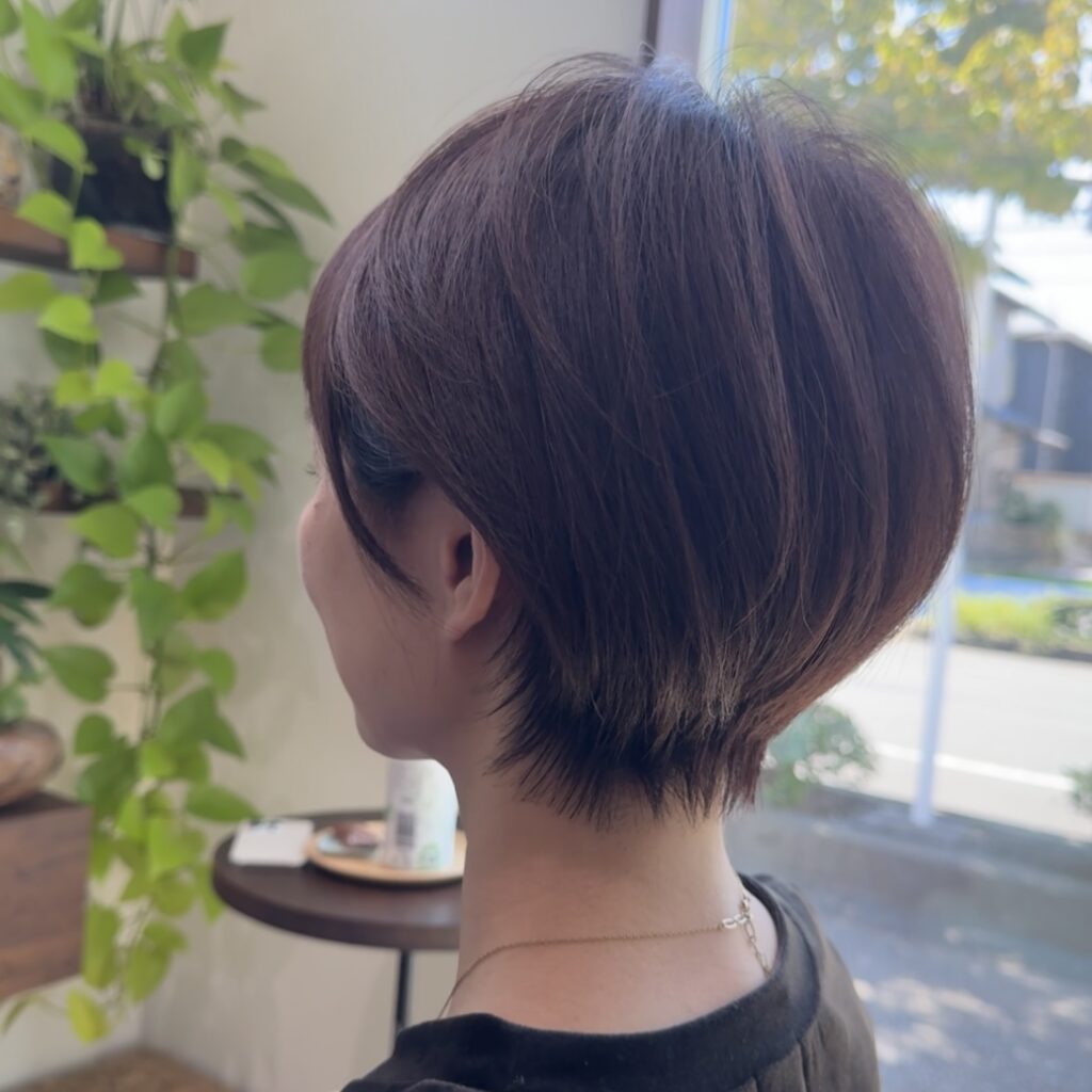 モカラベージュ　ヘアカラー　秋　白髪ぼかし