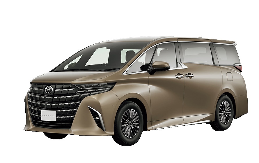 TOYOTA ALPHARD　【トヨタ／アルファード】（EXECUTIVE Loungeハイブリッドの場合）￥8500000〜　総排気量2487㏄　全長4995×全幅1850×全高1935㎜　WLTCモード燃費16.5㎞/ℓ　全3色　定員7名