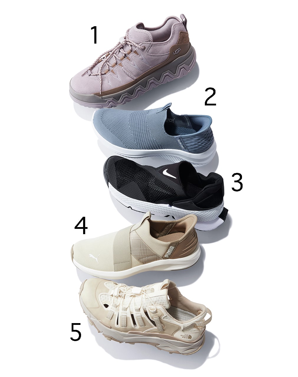 UGG【Captrail Low】￥25300／デッカーズジャパン（アグ） SKECHERS【Sketchers Slip-ins：Ultra Flex 3.0 - Cozy Streak】￥14190／スケッチャーズ ジャパンお客様コールセンター（スケッチャーズ）　 NIKE【NIKE GO FLYEASE】￥15300／ナイキ カスタマーサービス（ナイキ スポーツウェア） PUMA【PROWL 2 EASE IN CHECKER】￥8690／ABCマート（プーマ） THE NORTH FACE【VECTIV Taraval Breeze】￥18700／ザ・ノース・フェイス 3（マーチ）（ザ・ノース・フェイス）