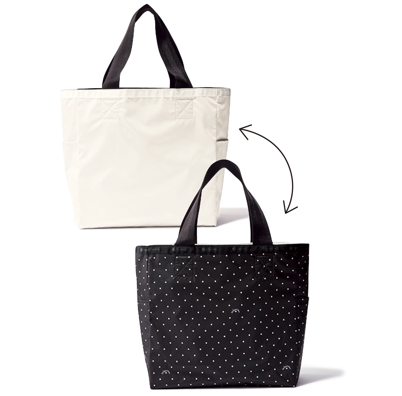 【LEE別注】LeSportsac 〈レスポートサック〉 LG REVERSIBLE TOTE／￥23100　PEARL SHINE/PETITE DOT