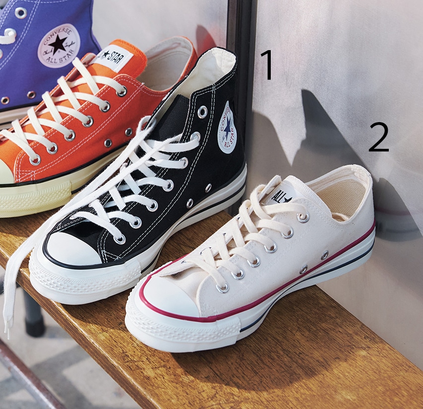 【ALL STAR Ⓡ HI】【ALL STAR US AGEDCOLORS OX】【CANVAS ALL STAR J HI】4_【CANVAS ALL STAR J OX】