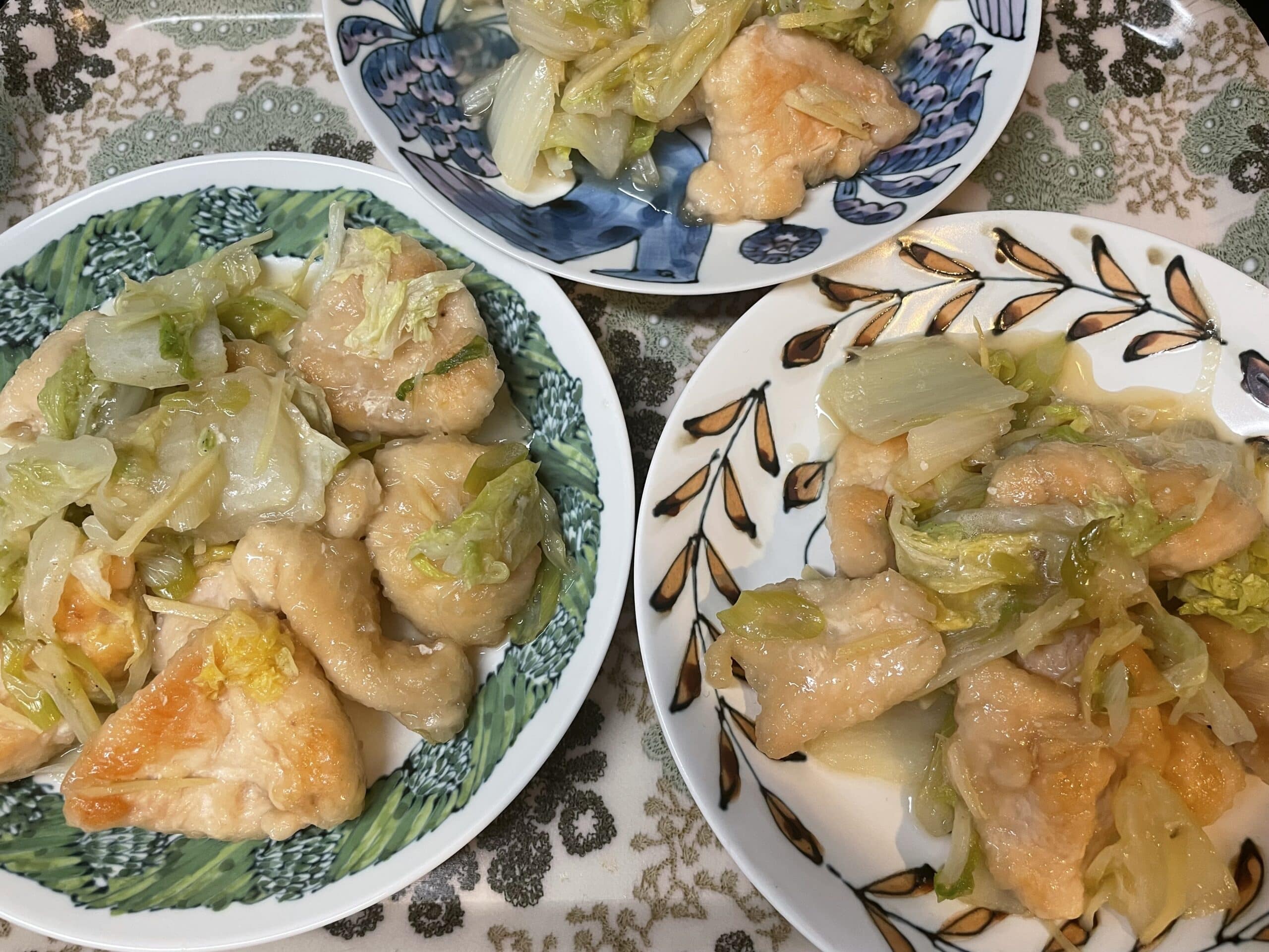 近藤幸子さんレシピ「白菜と鶏むねのしょうが塩炒め」を40代主婦が作ってみた写真【その1】