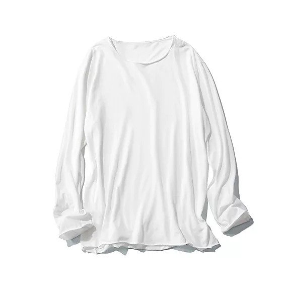 YLEVE
【五明祐子さんセレクト】【洗える】SUPIMA COTTON / LINEN JERSEY P/O
￥14,300　スキントップス　ロングTシャツ