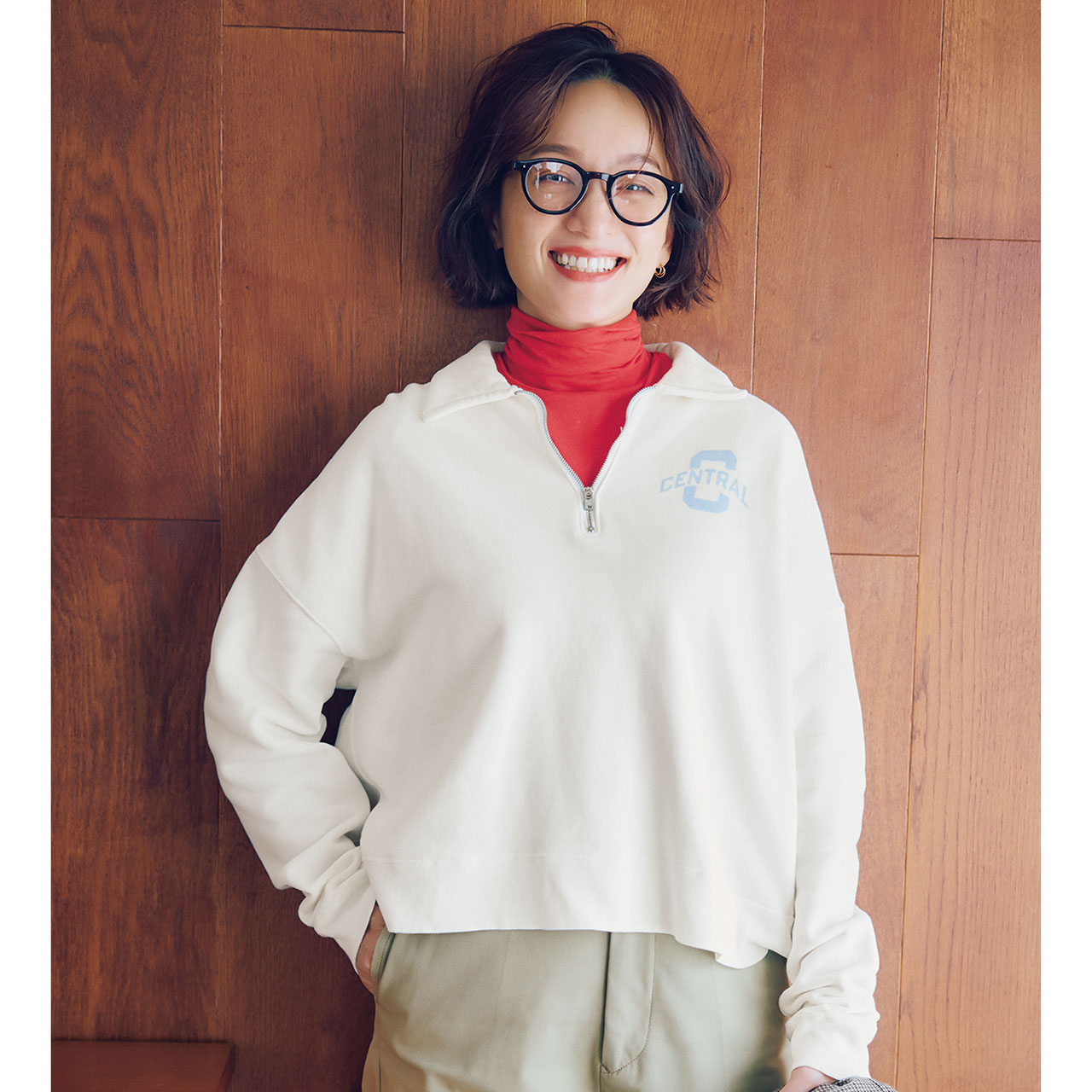 R JUBILEE （アール ジュビリー）【洗える】Half Zip Sweat Pullover