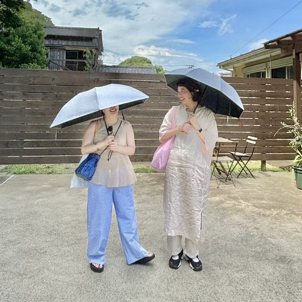 サンバリア100 ２段折　日傘　３段折　比較