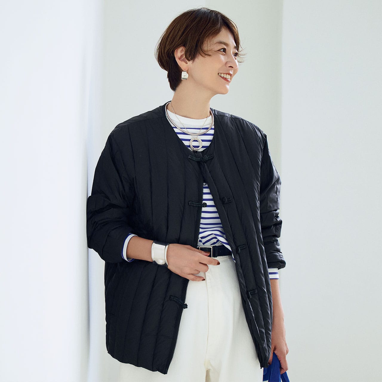 TAION （タイオン）【洗える】【五明祐子さんセレクト】REVERSIBLE CHINA BUTTON INNER DOWN JACKET