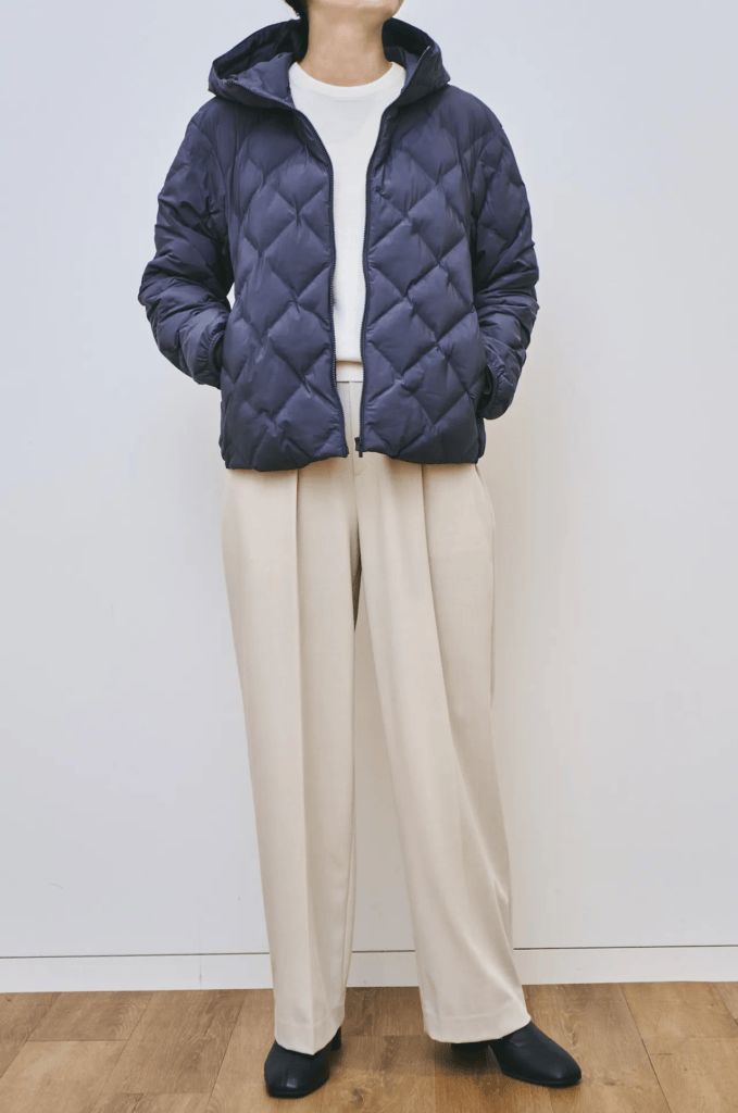 ユニクロ「パフテックパーカ」のコーデ