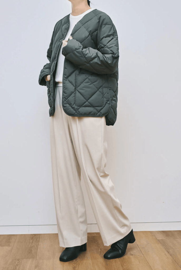 ユニクロ「パフテックリラックスジャケット」のコーデ