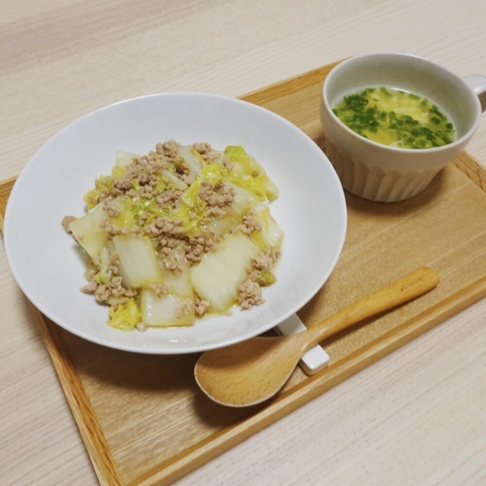 LEEレシピ シャキシャキ食感！「ひき肉と白菜の中華丼」